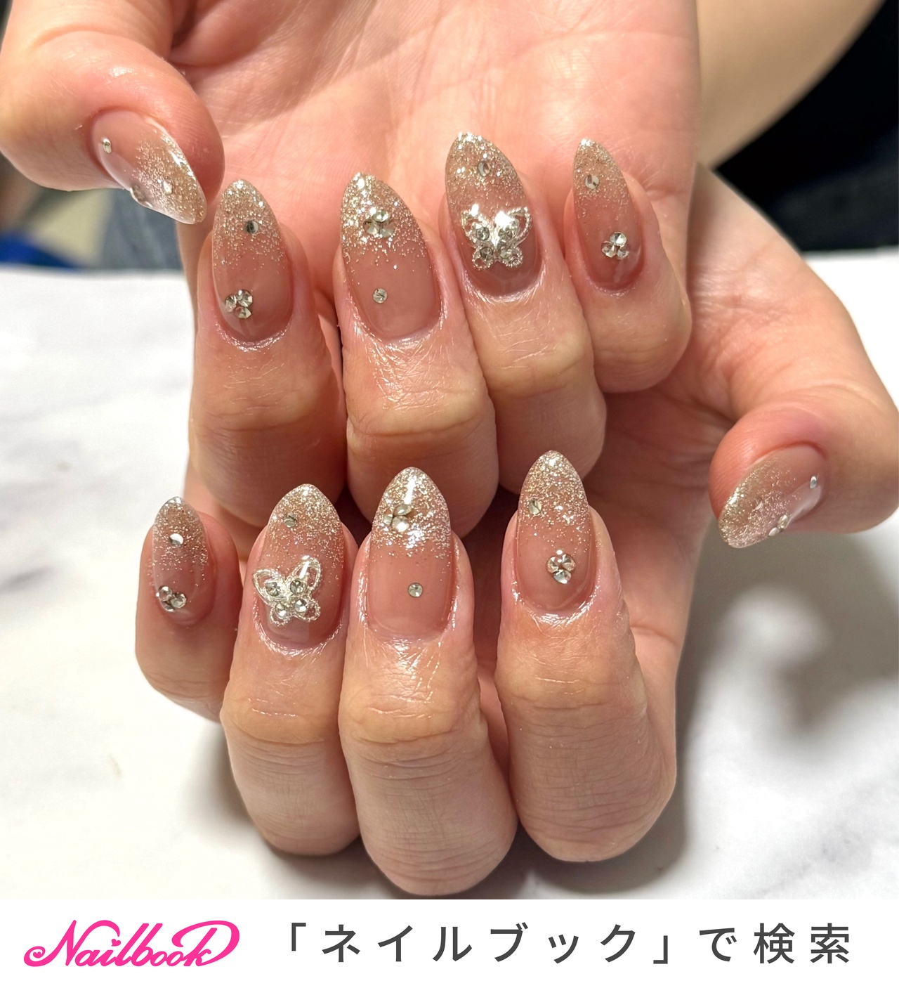 超爆安 蝶ネイルのネイルデザイン｜ネイルブック ネイルチップ・付け爪