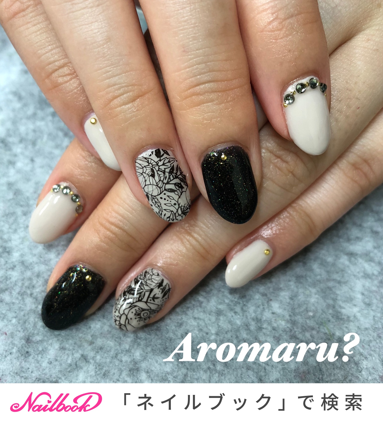 人気順 ベージュ ヌーディー 黒ネイルのネイルデザイン 9ページ目 ネイルブック