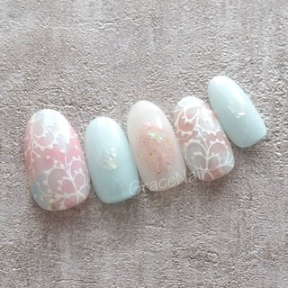 人気順｜ニュアンス/レースのネイルデザイン｜ネイルブック