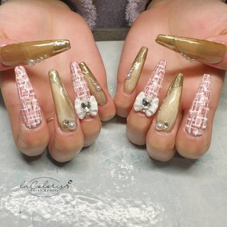 オーダーネイルチップ　ニュアンス　リボン　ワンホン　推し　マグネットno.65 オーダーネイルチップ ニュアンス リボン ワンホン 推し