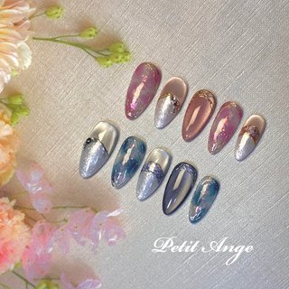 タイダイ/ネイビーのネイルデザイン｜ネイルブック