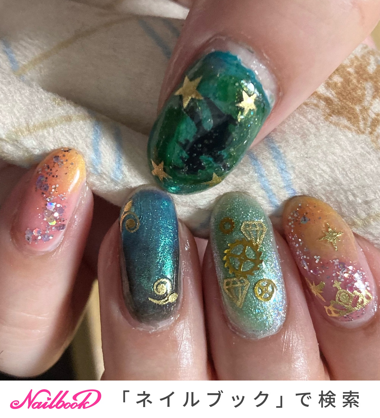 ネイルカラー☆206☆マニキュア☆超速乾☆シャイングリーンラメ☆激安