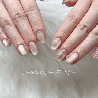  #冬 #ハンド #大人 #ミディアム #スクエア #メタリック #スカルプチュア #お客様 #atelier_aiha #ネイルブック