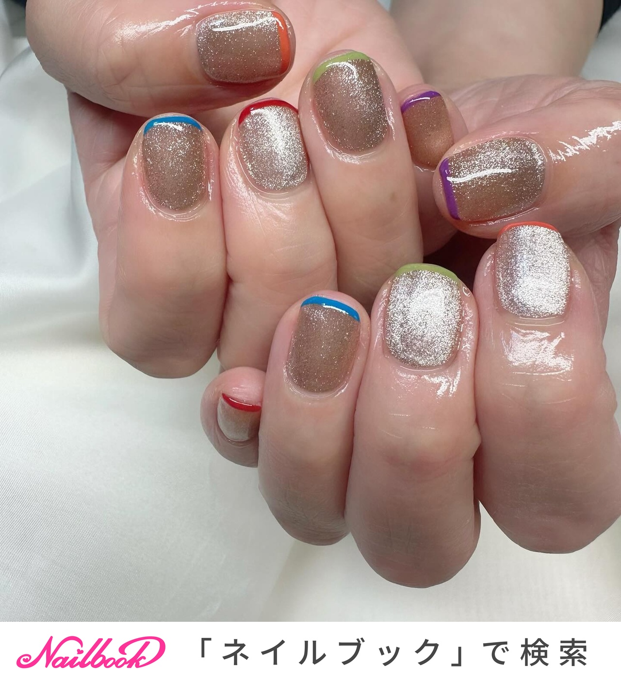 ネイル ネイルチップオーダー ちゅるん ワンホン 春 夏 ラメ ピンク