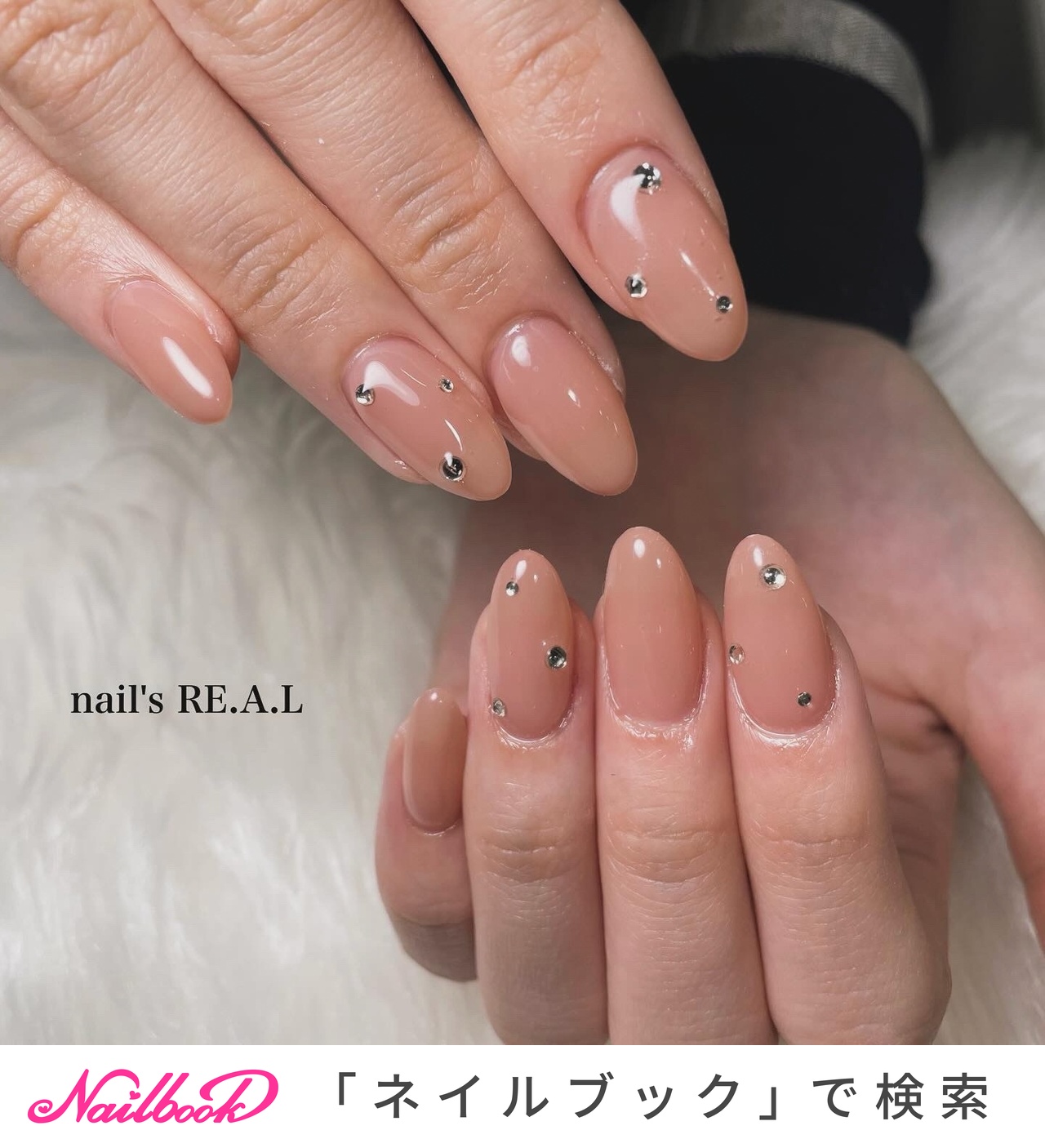 cherish ru nude 10 ワンポイントネイル⁡のネイルデザイン｜ネイルブック