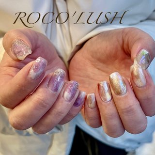 No.339 ネイルチップ オレンジ キラキラ ちゅるん 星 秋 ハロウィン No