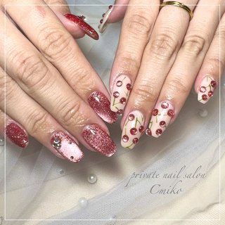 マグネット チークネイル ワンホンネイル 韓国ネイル ちゅるんネイル