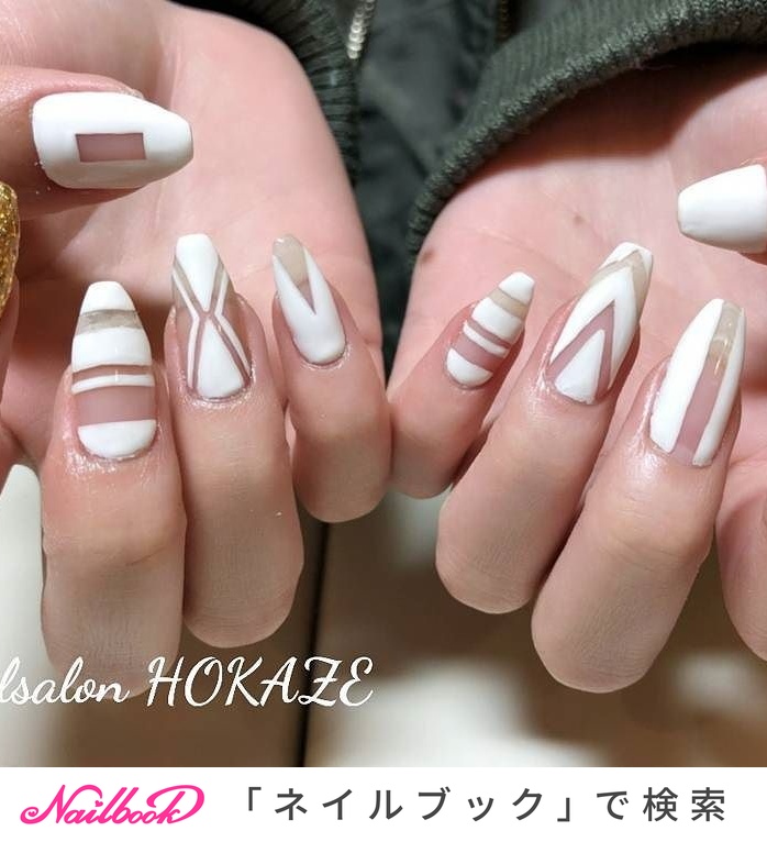 オールシーズン/ハンド/ラメ/シースルー/ホワイト - nailsalon