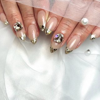 ¥3550 ワンホン量産型ちゅるん オーダーネイル ガラスフレンチ 3550 ワンホン量産型ちゅるん オーダーネイル ガラスフレンチ
