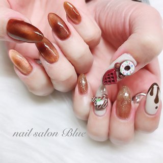 チョコレートパーツのネイルデザイン｜ネイルブック