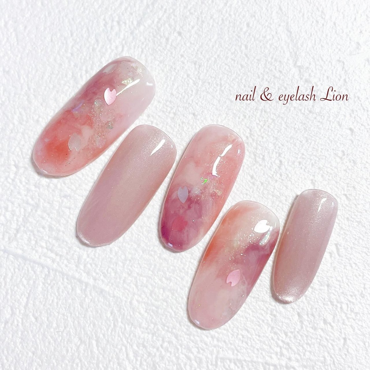 【003】ネイルチップ マグネットネイル ニュアンス 春 ピンク シンプル 春/ハンド/ニュアンス/マグネット/桜 - lionnail_yoshinoのネイル