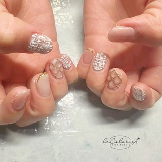 オーダー】キルティング ツイード シュガー ネイルチップ