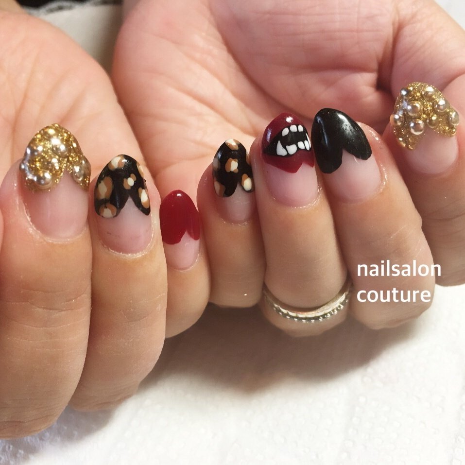 秋 ハロウィン ハンド 痛ネイル キャラクター Ayanailのネイルデザイン No ネイルブック