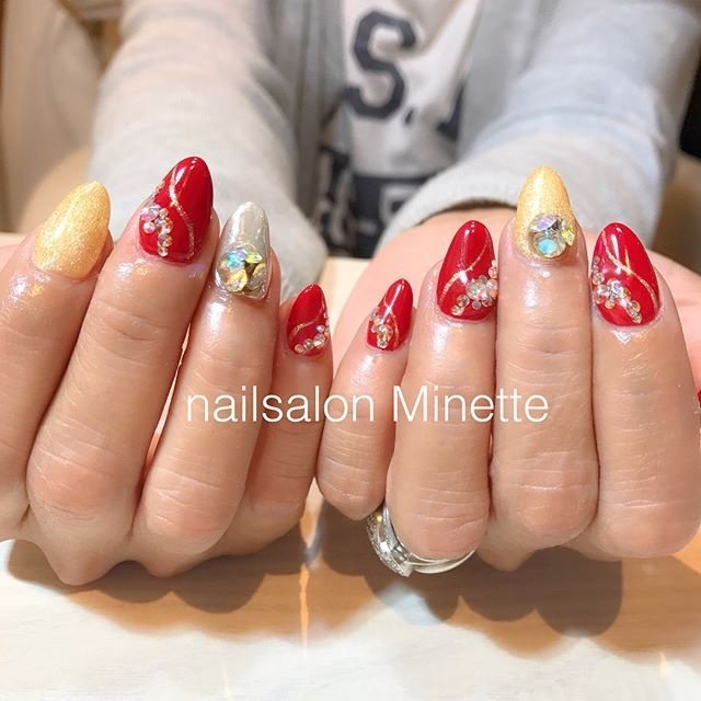 秋 冬 浴衣 ライブ シンプル Nailsalon Minette 京都伏見 のネイル