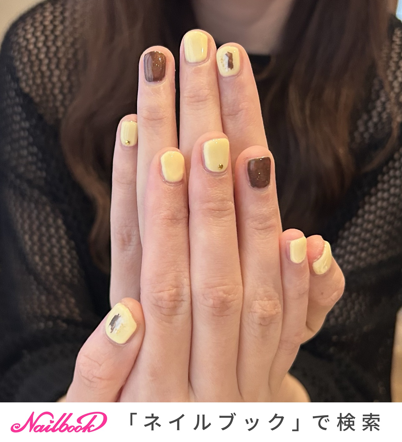 イエロー(黄)/マグネットネイルのネイルデザイン｜ネイルブック