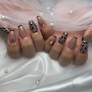 #春ネイル #ヒョウ柄ネイル #ピンクネイル#黒フレンチ #ベージュ#ヌーディーネイル #アニマル柄 #シンプルネイル #京都ネイルサロン #丹波橋ネイルサロン #京都伏見ネイル #伏見桃山ネイルサロン #春 #オールシーズン #旅行 #オフィス #ハンド #ギャル #アニマル柄 #大人 #ちゅるん #ミディアム #スクエア #ベージュ #ピンク #ブラック #ジェルネイル #お客様 #mizuki #ネイルブック