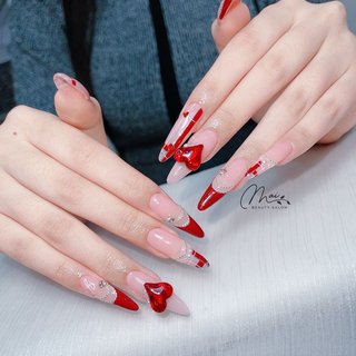 オーダー】ワンホンネイル チェック キルティング フレンチ ネイルチップ