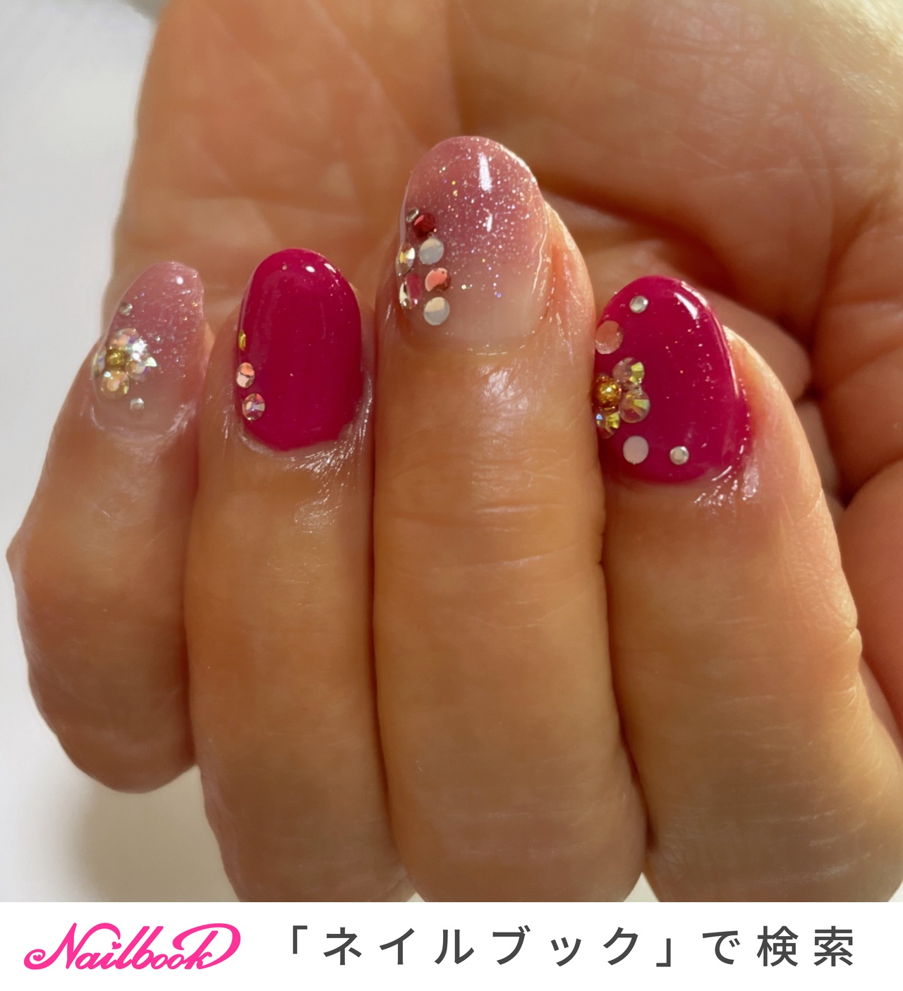 G3プロフェッショナル ネイルアートデバイス ピンク キラキラ/ピンク/ジェルネイル - Style8のネイルデザイン[No
