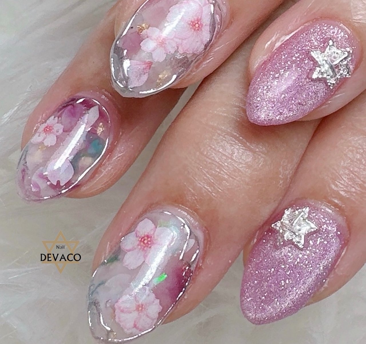 春/ライブ/ハンド/フラッシュ/マグネット - 999naildevacoのネイル 