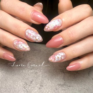 ハンド/ミラー/ブラック/シルバー/メタリック - Luna nailの