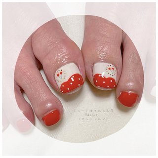 160】☆親指のみ さくらんぼ マグネット フットネイルチップ