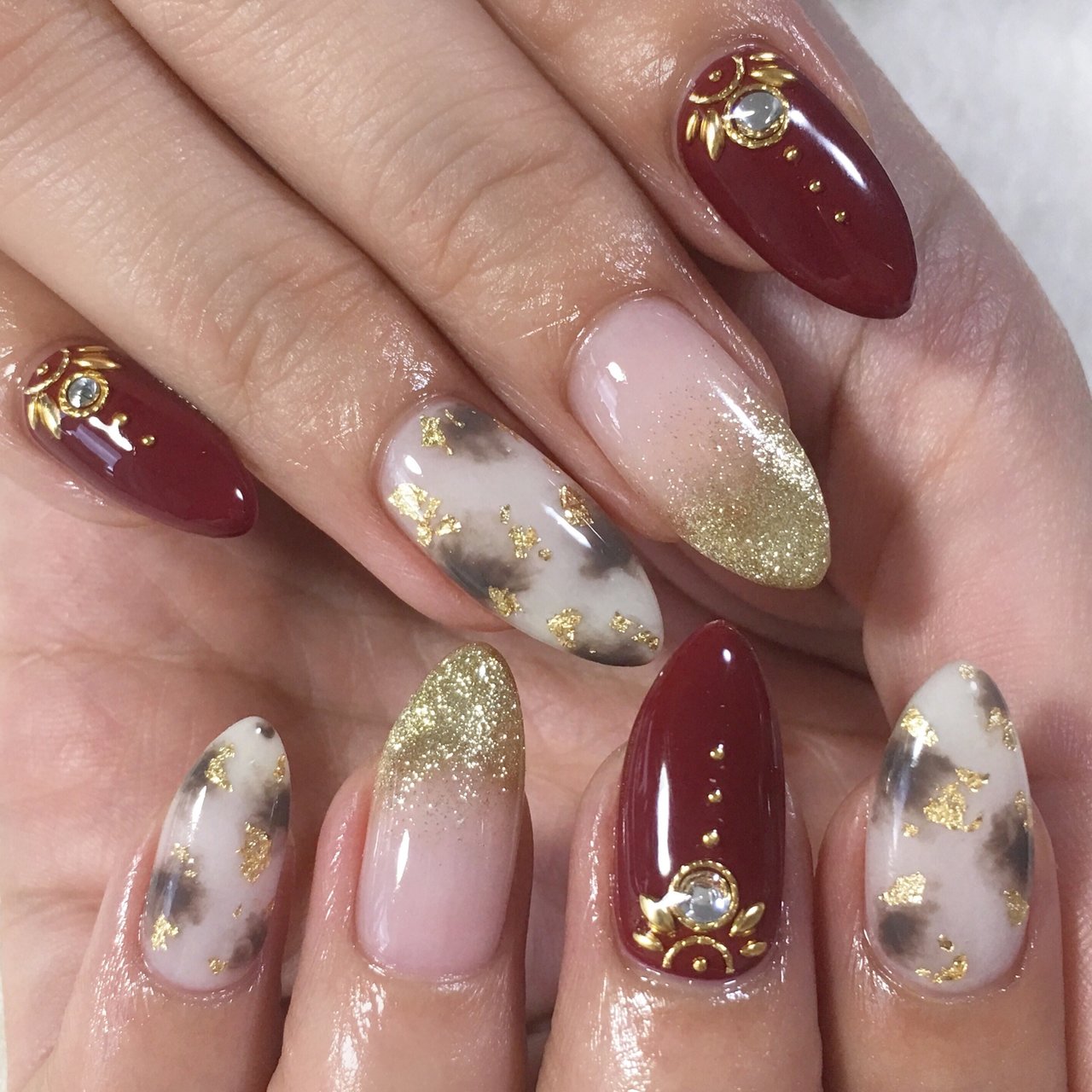 ボルドー Nail Ecrinのネイルデザイン No ネイルブック