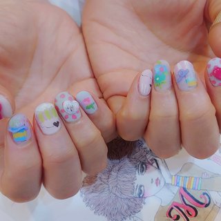 カラフル(レインボー)/＃個性派ネイルのネイルデザイン｜ネイルブック