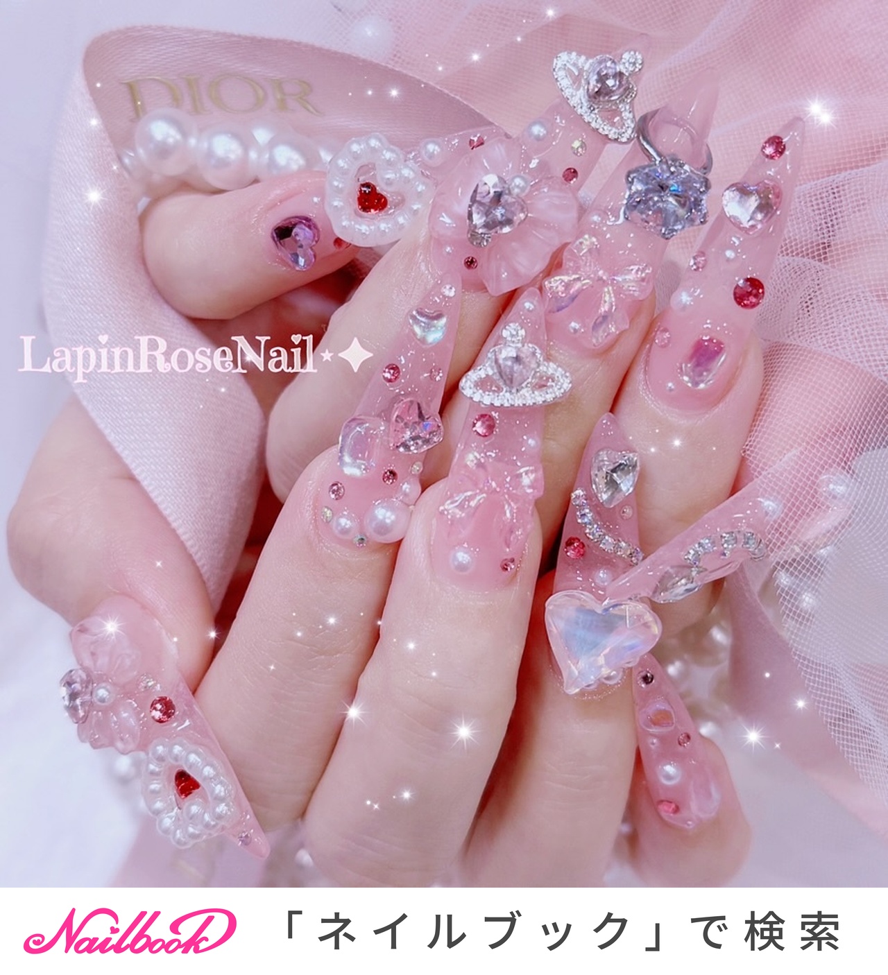お急ぎ便A♡ ネイルチップ 量産型 韓国 千鳥柄 ワンホン