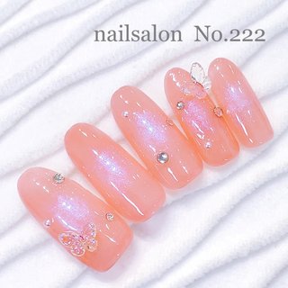 オーダー 美女チークネイル オーロララメ ネイルチップ 春ネイル