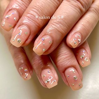 #ジェルネイル #オールシーズン #シンプルネイル #手が綺麗に見えるネイル #春 #夏 #オールシーズン #ハンド #シンプル #大人 #シアー #ミディアム #スクエア #クリア #ベージュ #ピンク #ジェルネイル #お客様 #salondes #ネイルブック