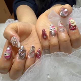 ハンド/痛ネイル/スクエア/イエロー/パープル - koron_nailの
