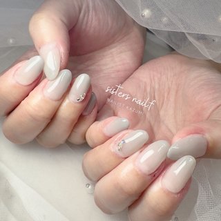 グラデーション/グレー/スカルプチュアのネイルデザイン｜ネイルブック