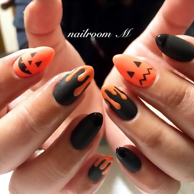 秋 ハロウィン ハンド マット ミディアム Nailroom Mのネイルデザイン No ネイルブック