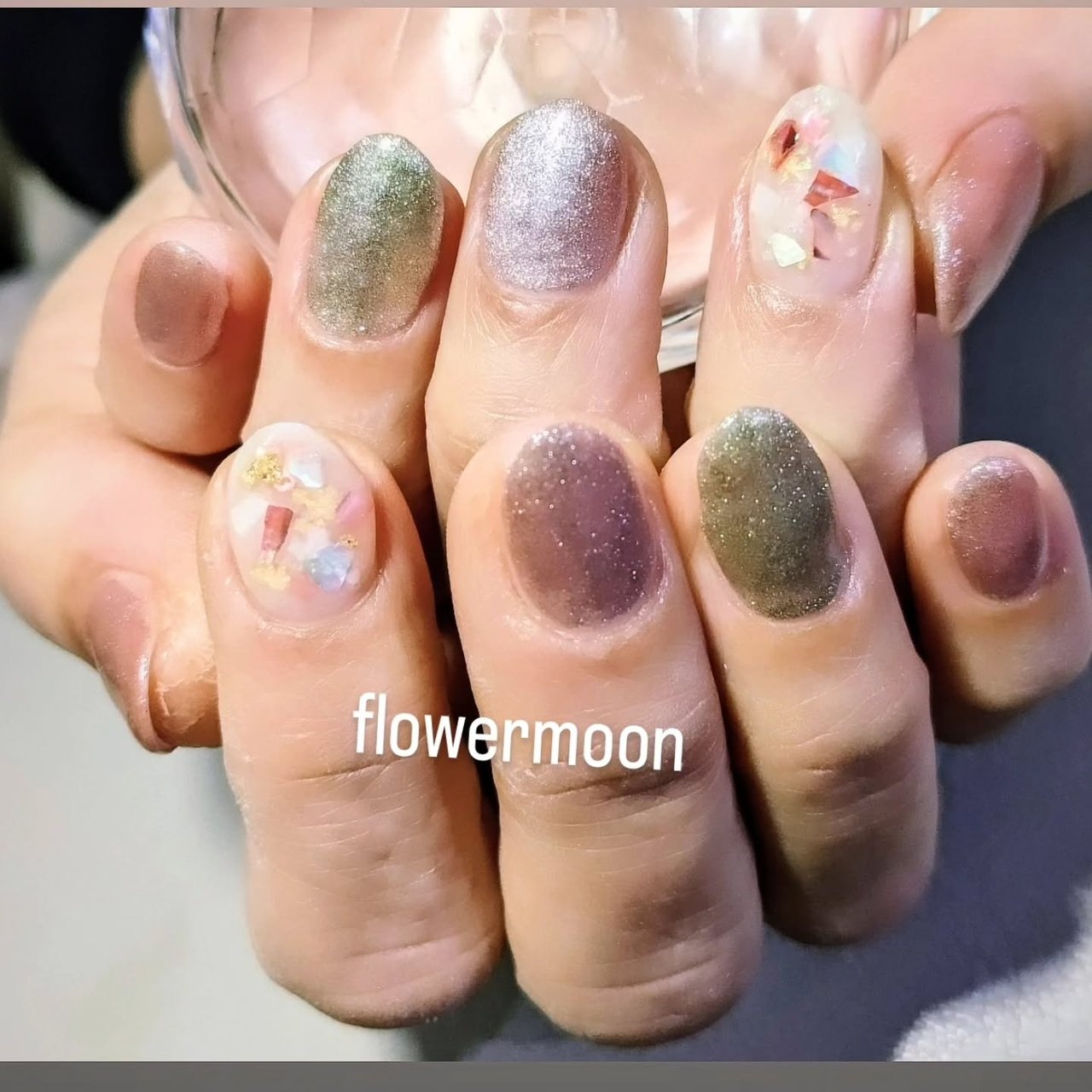 ハンド/ニュアンス/マグネット/個性派/ショート - flowermoon_emiの