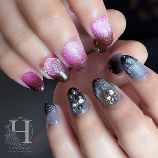 ネイルチップ ワンホン チーク グラデーション vカットストーン ワンホンネイル(ワンホン/中国ネイル/中華ネイル)/#Vカット