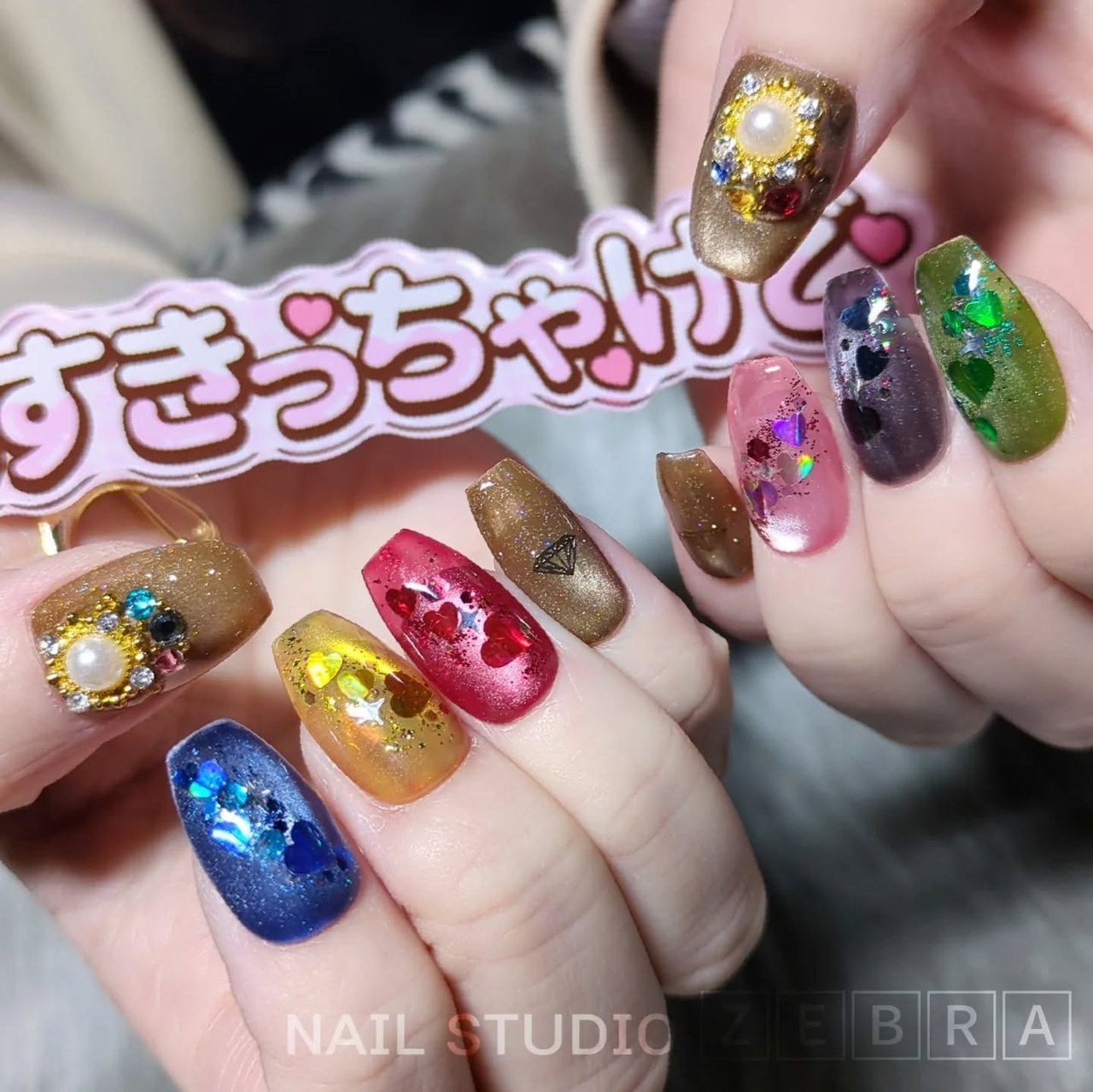 ライブ/推し活/ハンド/マグネット/個性派 - 🅂🄰🄺🄺🄾のネイル