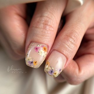 春/ハンド/押し花/ショート/ピンク - Blossom 露木千沙登の