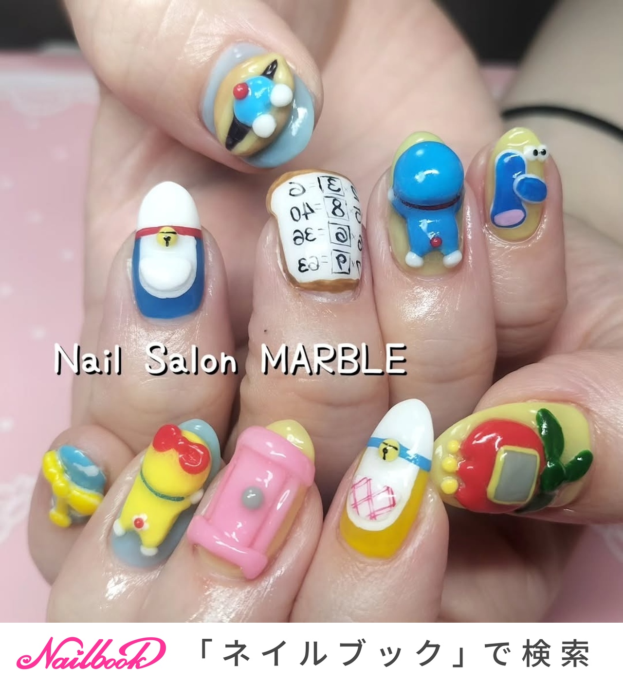 2026年】新着順｜ビビッド/#ドラえもんネイルのネイルデザイン｜ネイル