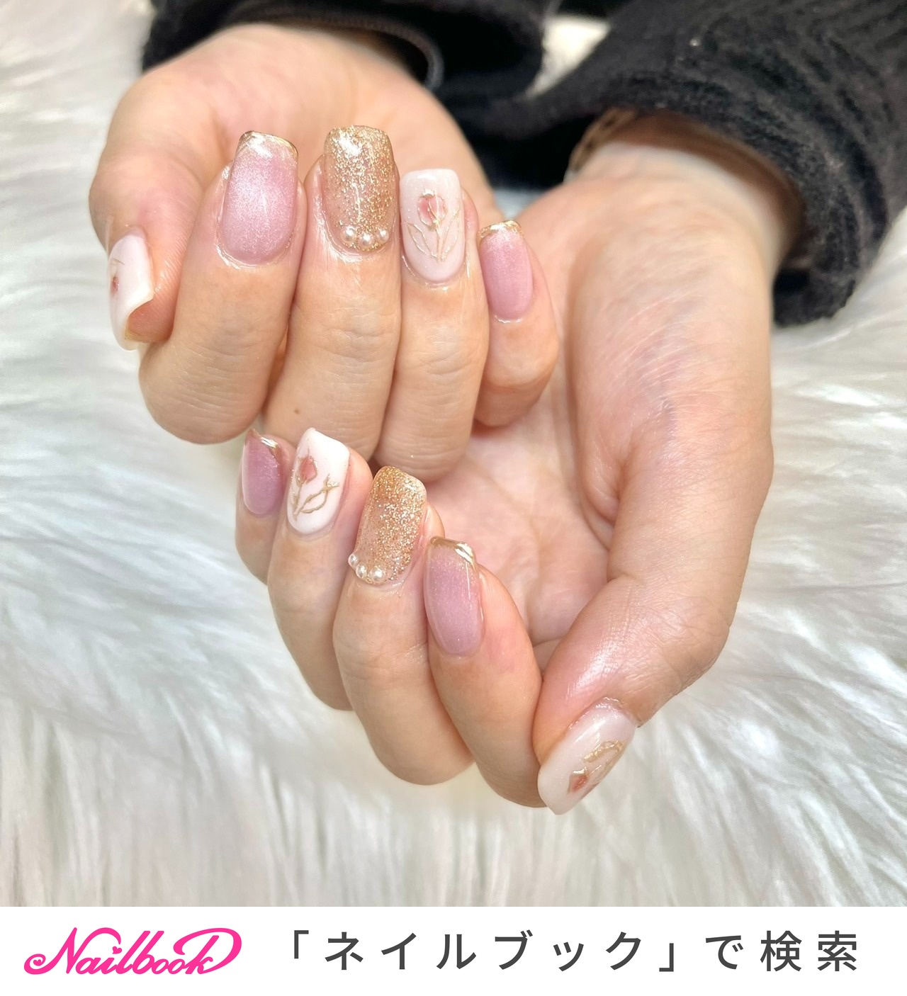 2025年】新着順｜#ゴールドミラーフレンチネイルのネイル