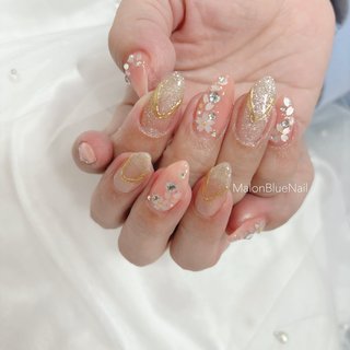 秋/ハンド/ワンカラー/フラワー/3D - MalonBlueNailのネイルデザイン