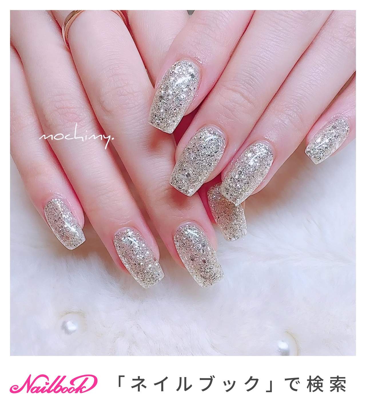 2025年】新着順｜スクエア/#シルバーラメのネイルデザイン｜ネイルブック