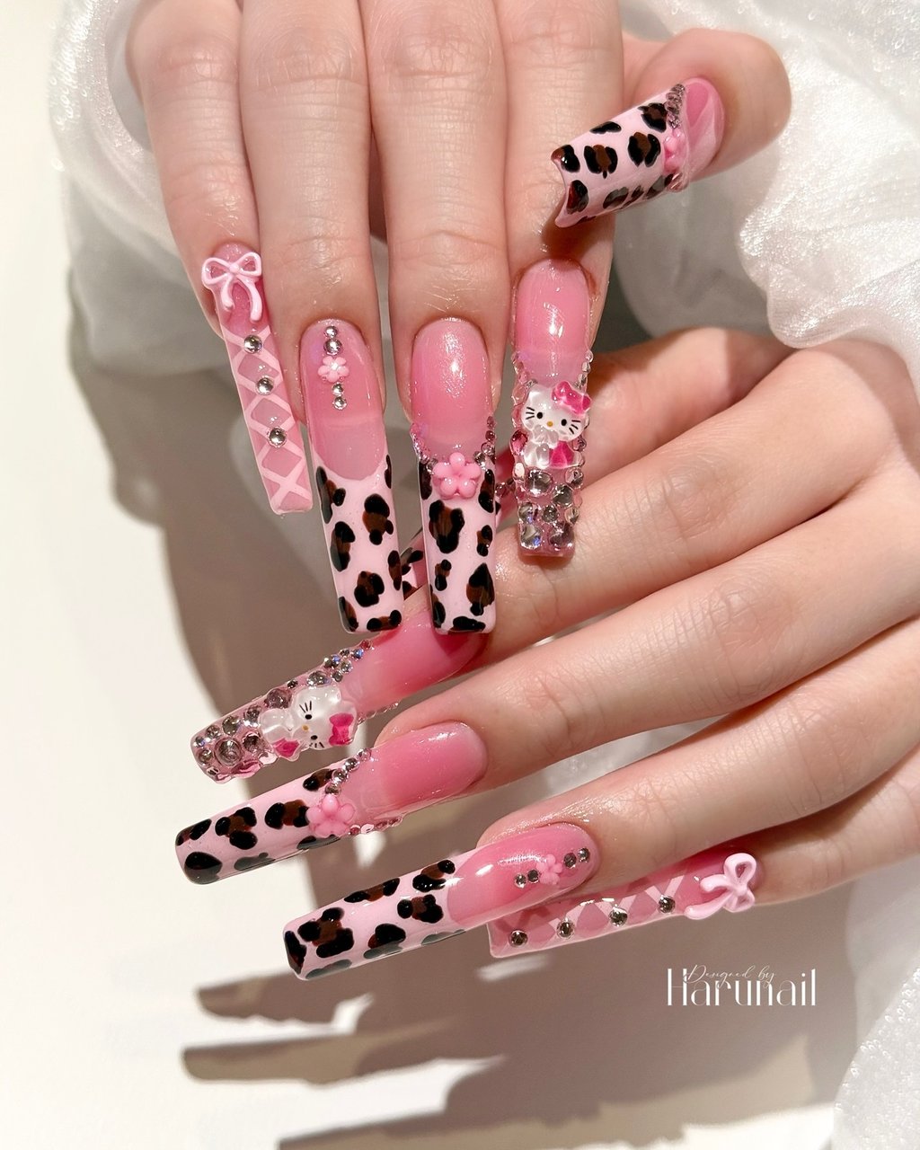 ギャル/レオパード/ロング - ぱるるのネイルデザイン[No.9378980