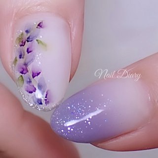 藤の花のネイルデザイン｜ネイルブック
