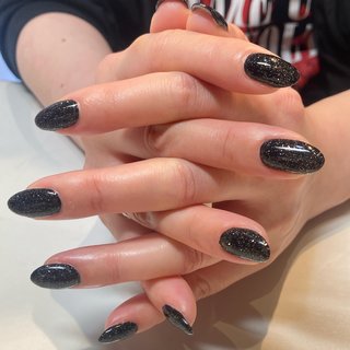 ネイル ブラックラメ☆ 2164n-04.jpg