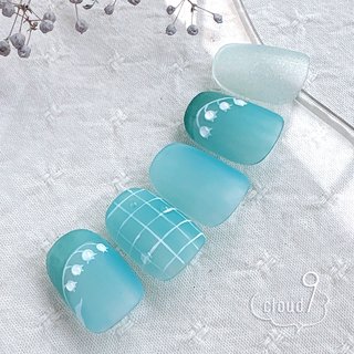 ⑨＊大人ブルームーン♡ちゅ！＊シーグラスアート No.132 シーグラス 不用心 ブルー系 シーグラスアート