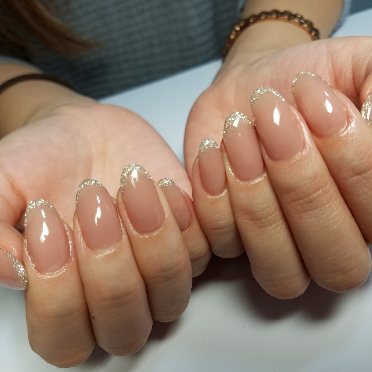 シンプル フレンチ ワンカラー クリア ベージュ Nail Dreamのネイルデザイン No ネイルブック