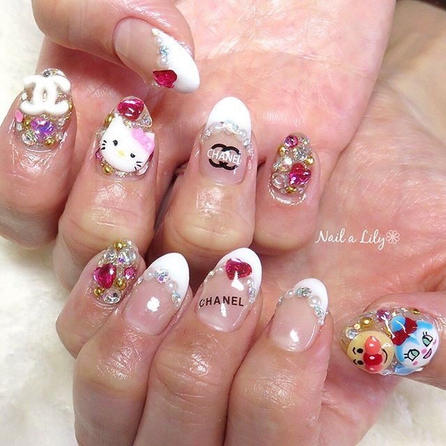 フレンチ キャラクター 3d Nailalily ネイルアリリー Akiのネイルデザイン No ネイルブック