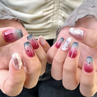 #ニュアンス#インク#水彩#グラデーション#ピンク#海外ネイル#個性派ネイル#カラフル#夏ネイルブック #オールシーズン #旅行 #パーティー #推し活 #ハンド #水彩 #ニュアンス #マーブル #インクネイル #ミディアム #スクエア #カラフル #ジェルネイル #お客様 #Lily_OPELIA NAIL #ネイルブック
