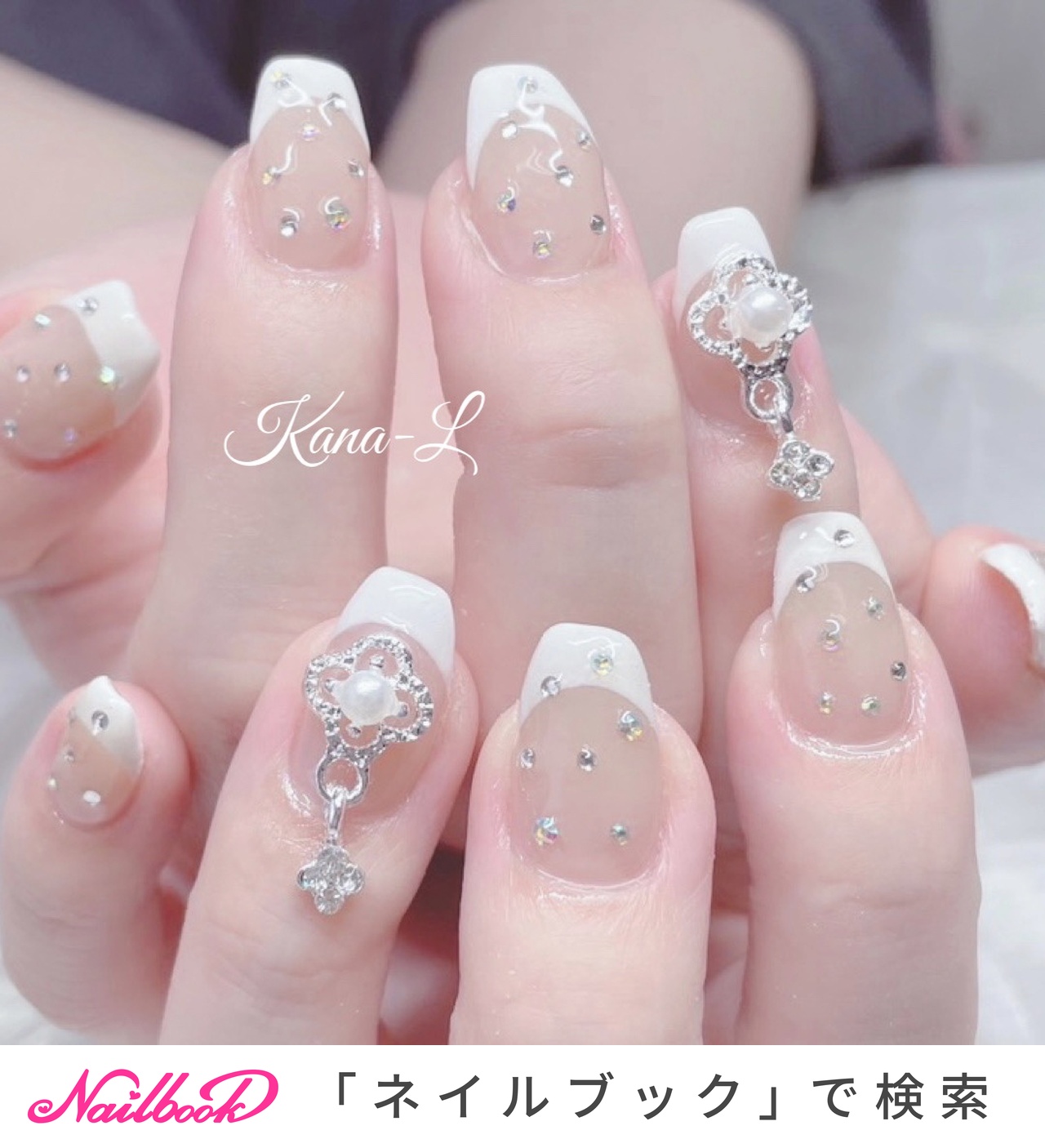格安 揺れるパーツのネイルデザイン｜ネイルブック ネイルパーツ