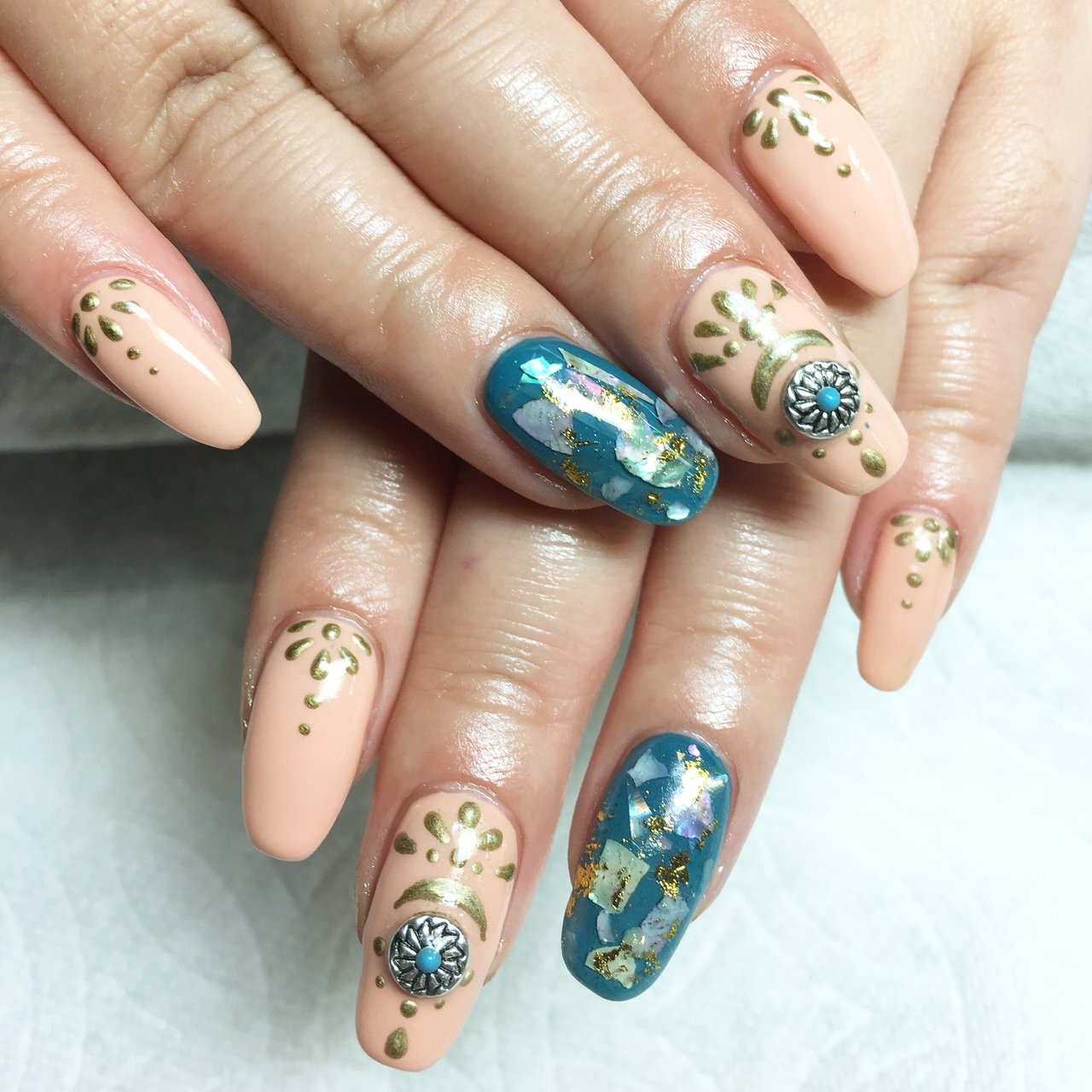 秋 冬 クリスマス ハンド エスニック Msnailtokyoのネイルデザイン No ネイルブック
